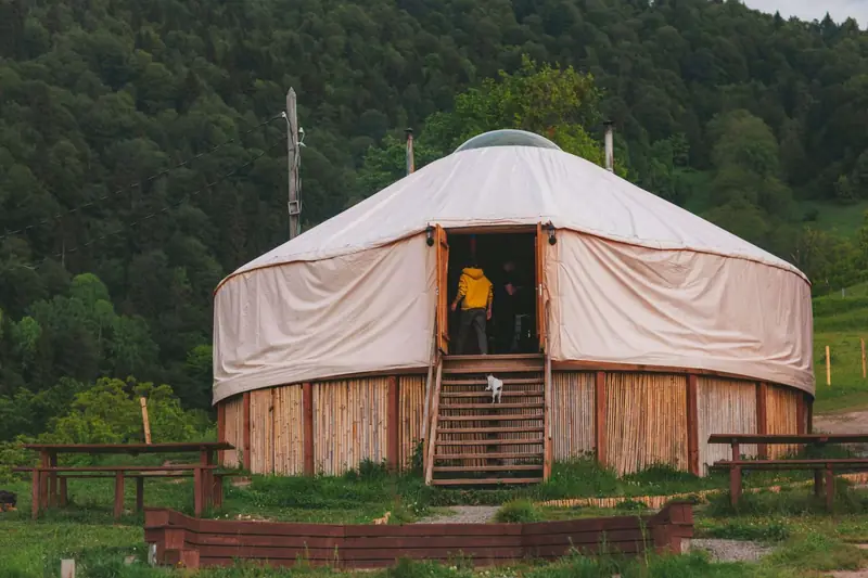 Yurt restaurant for the reception